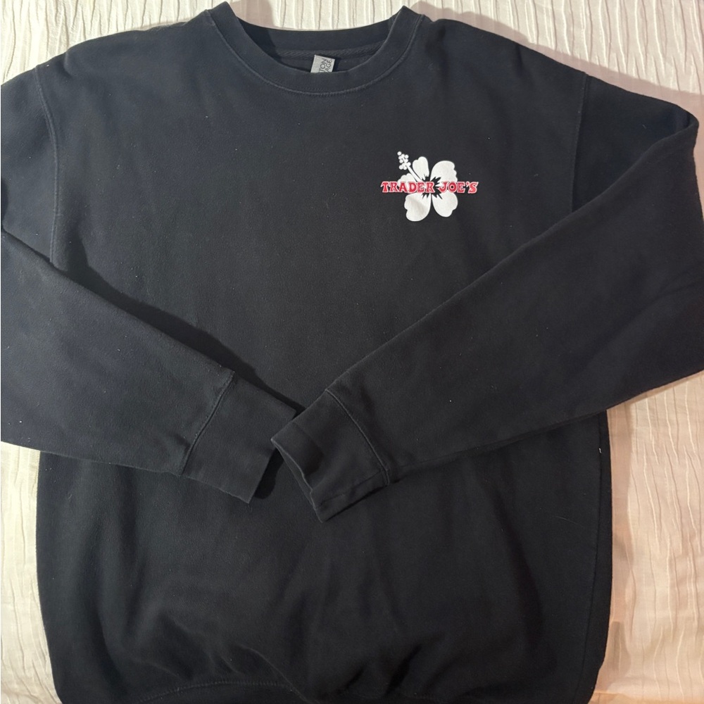 Trader Joe's Black Cotton Blend Crewneck